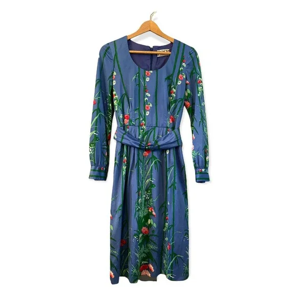 Vintage 60's Posh by Jay Anderson Women's US Sz 2 ES Multicolor Floral Mod Retro - Picture 1 of 8